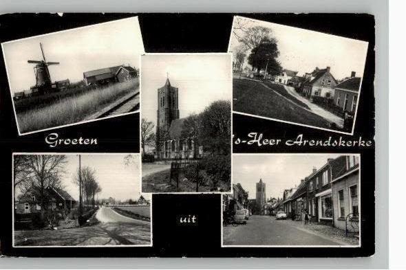 's-Heer Arendskerke 5 afb waarbij Molen uitg J. Otte, Verzamelen, Verzenden, 1960 tot 1980, Ongelopen, Zeeland
