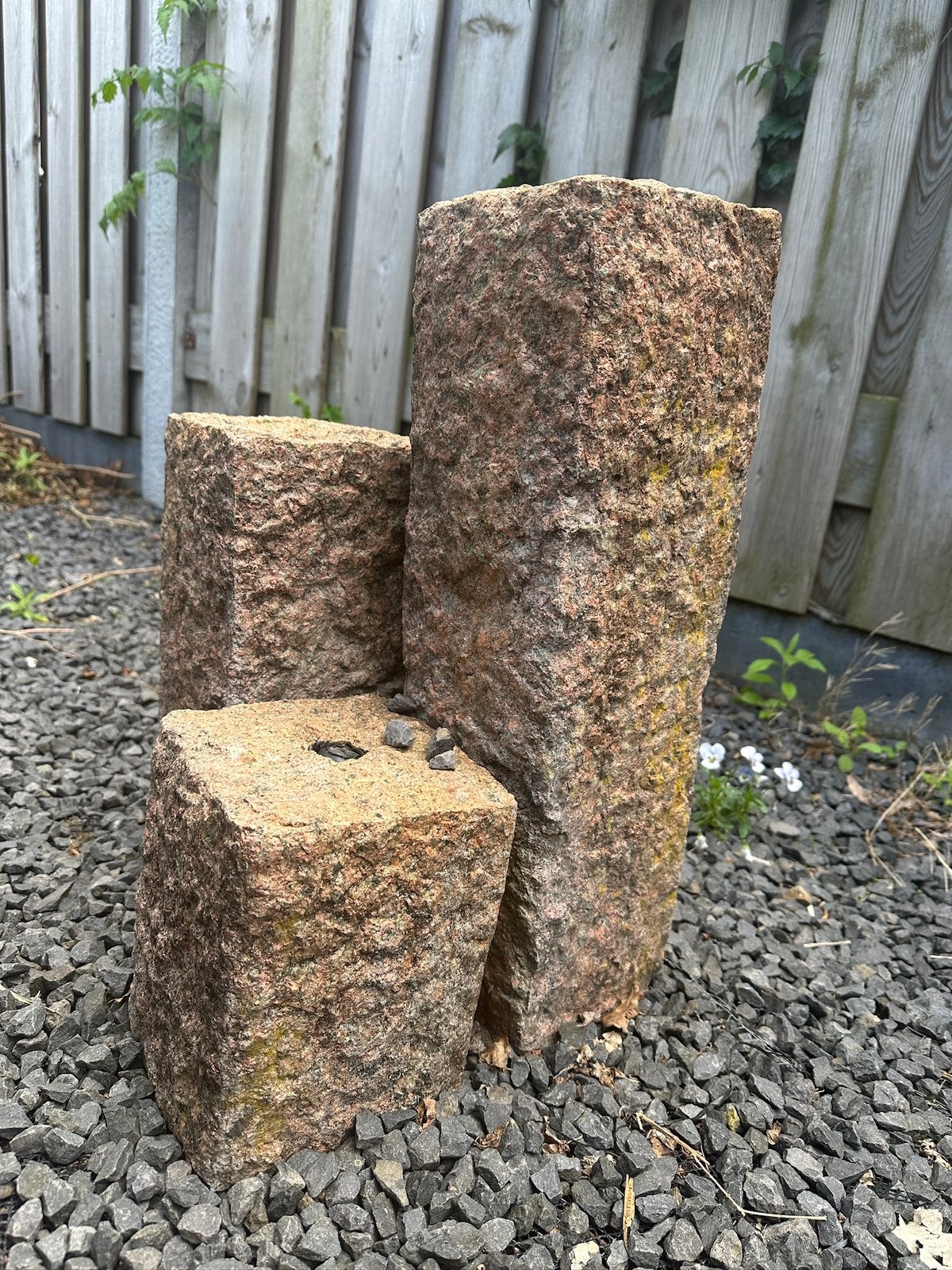 3 piece fountain stone. In good condition, Ophalen, Zo goed als nieuw, Fontein