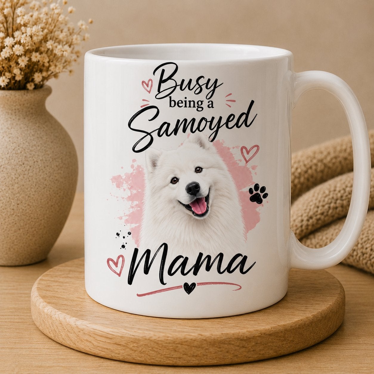 Busy being a Samoyed Mama - Samojeed mok, Verzenden, Nieuw