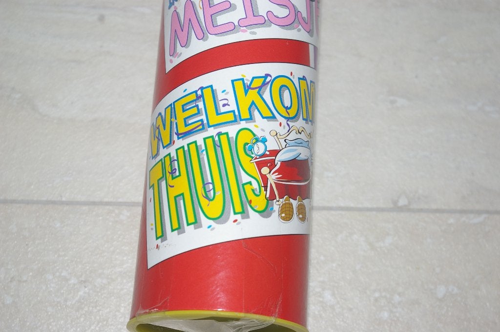 Transparante raamdecoratie    "Welkom thuis ", Hobby en Vrije tijd, Ophalen of Verzenden, Nieuw, Versiering, Overige