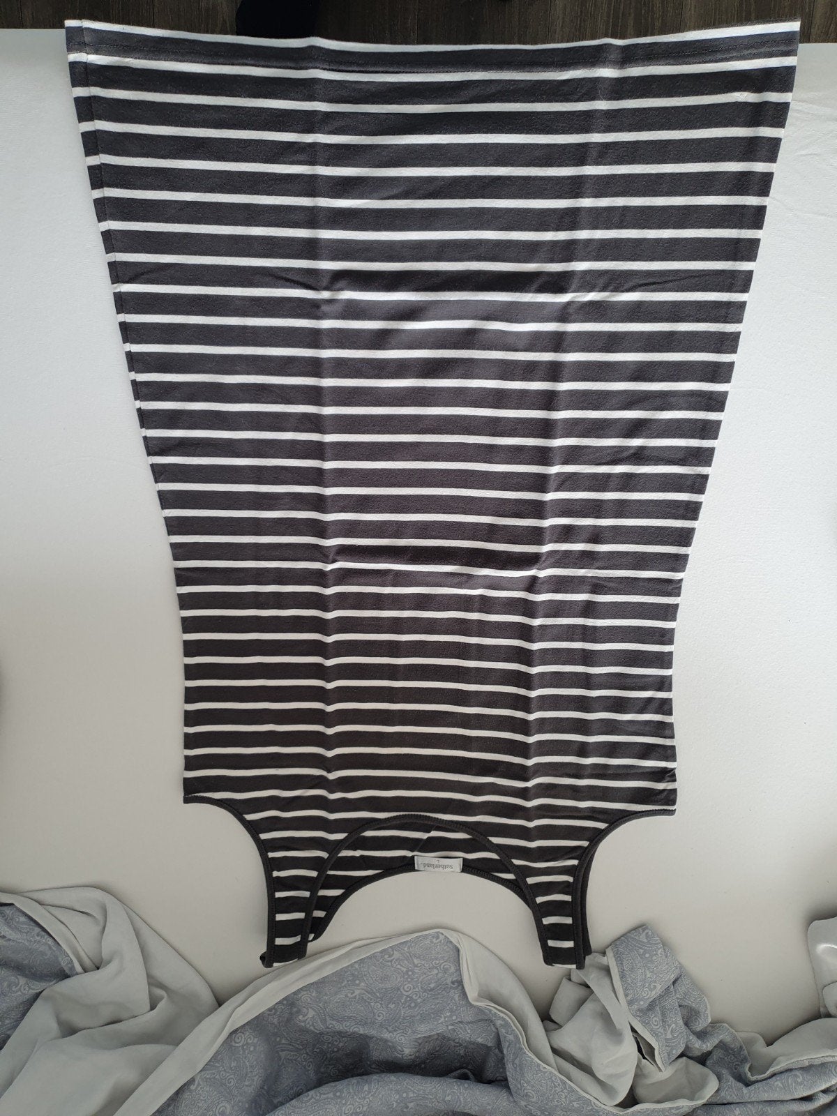 Sutherland gestreepte longsleeve - Maat L, Kleding | Dames, Jurken, Gedragen, Maat 42/44 (L), Zwart, Onder de knie, Ophalen of Verzenden