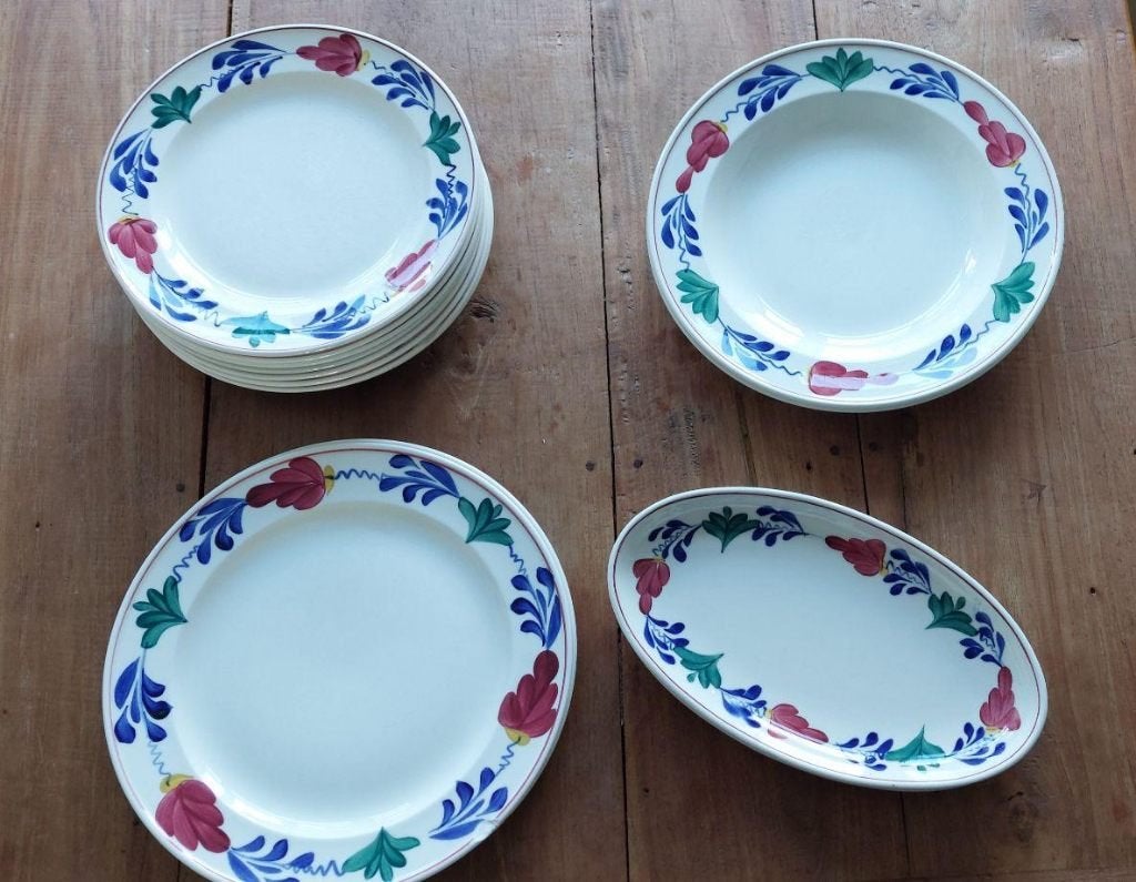 Boerenbond servies set, Huis en Inrichting, Ophalen, Gebruikt, Keramiek, Schaal of Schalen
