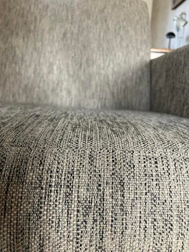 Comfortabele 3-zitsbank in neutrale stof, Ophalen, Driepersoons, 75 tot 100 cm, Zo goed als nieuw