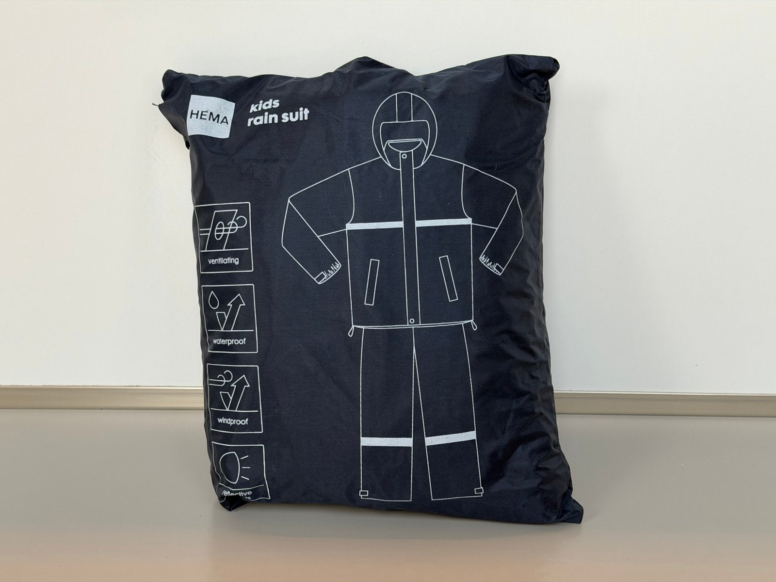 HEMA regenpak/regenkleding kind blauw maat 134/140, Kinderen en Baby's, Kinderkleding | Overige, Ophalen of Verzenden, Zo goed als nieuw