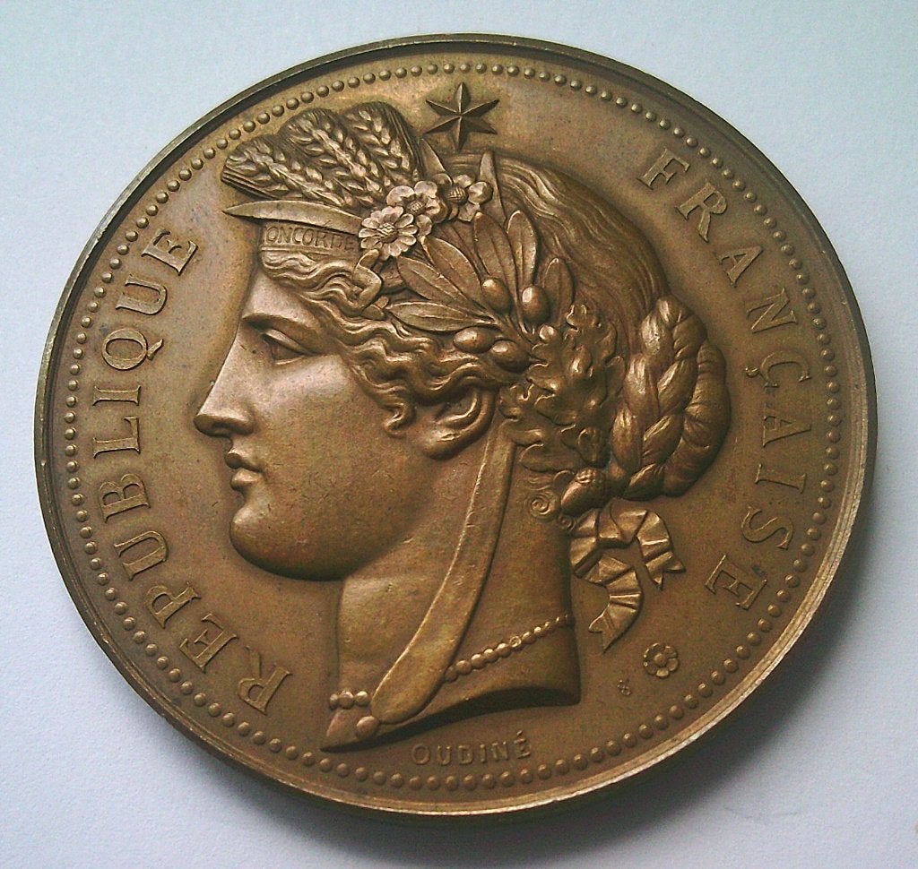 Exposition Universelle - Paris 1878., Postzegels en Munten, Penningen en Medailles, Verzenden, Brons, Buitenland