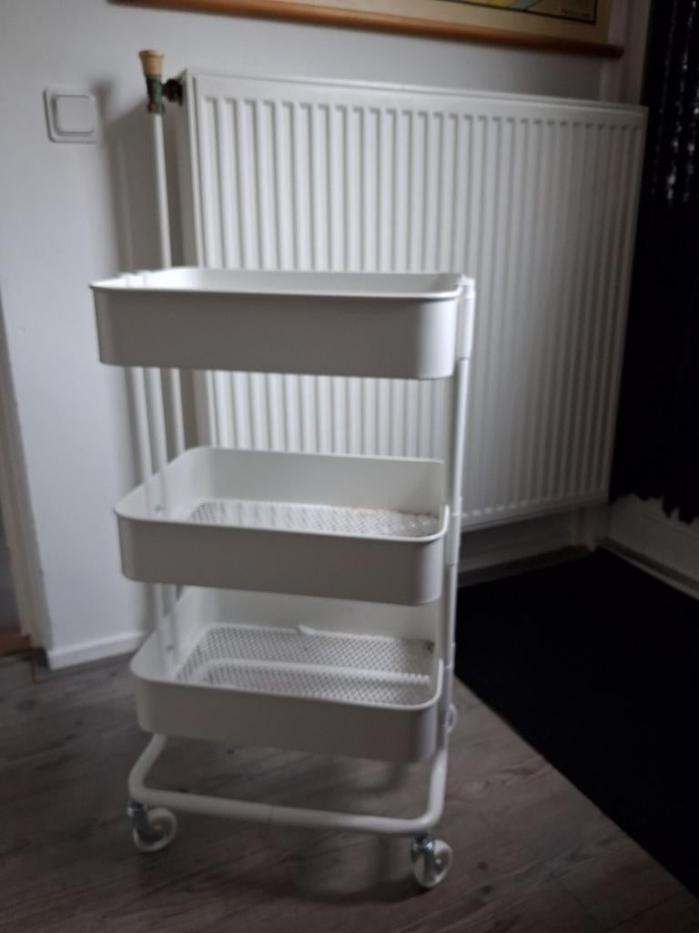 Trolley voor in de keuken wit, Ophalen, Zo goed als nieuw