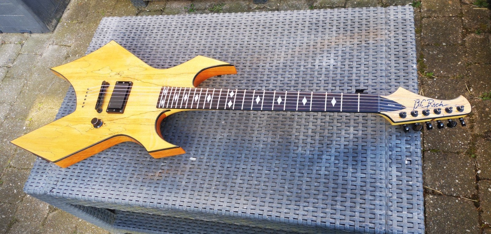 BC Rich Warlock spalted maple MIK, Muziek en Instrumenten, Snaarinstrumenten | Gitaren | Elektrisch, Ophalen of Verzenden, Solid body