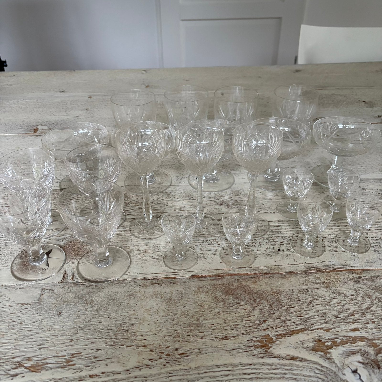 Vintage kristallen glazen, Antiek en Kunst, Ophalen