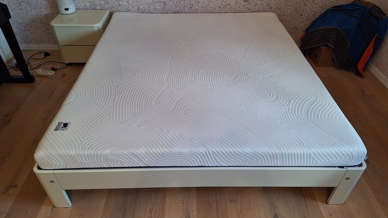 Auping Auronde Alpine wit 180x200 en matras, Ophalen, Wit, Tweepersoons, Zo goed als nieuw