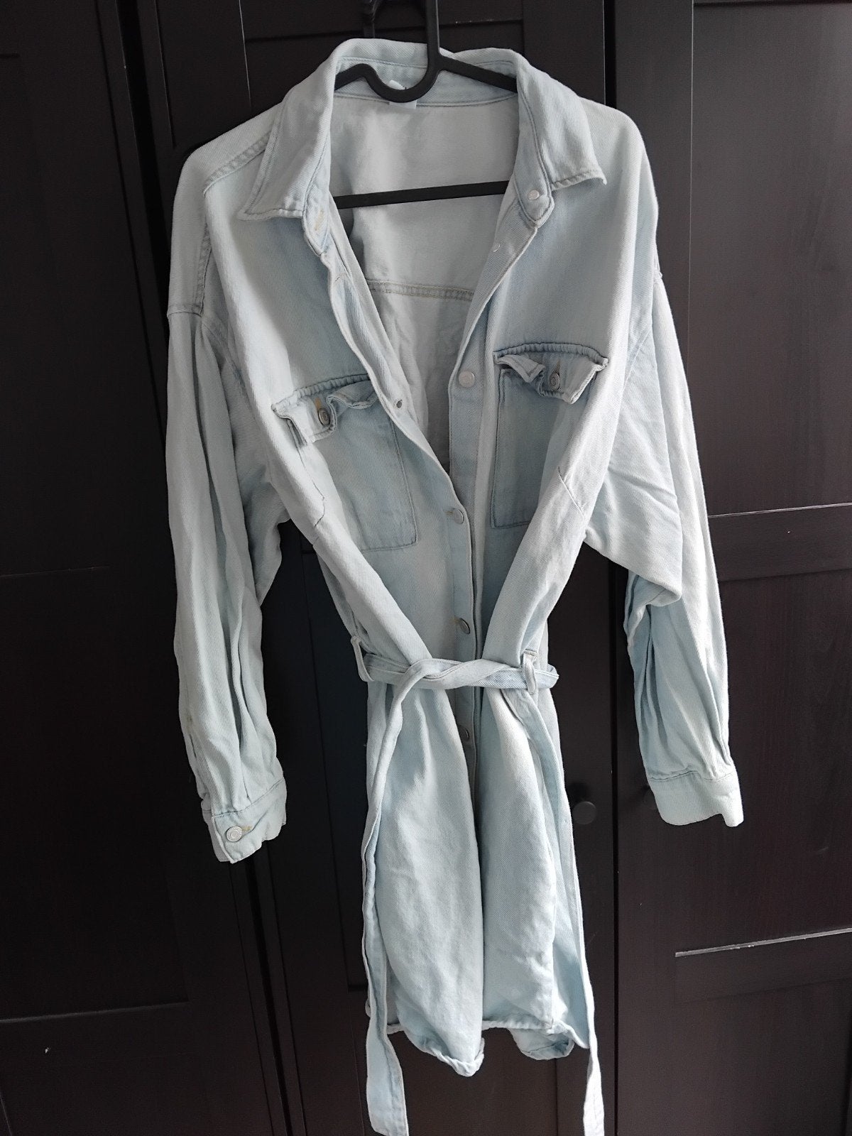 H&M Denim Jurk/Tuniek met Ceintuur - Maat L, H&M, Blauw, Maat 42/44 (L), Ophalen of Verzenden