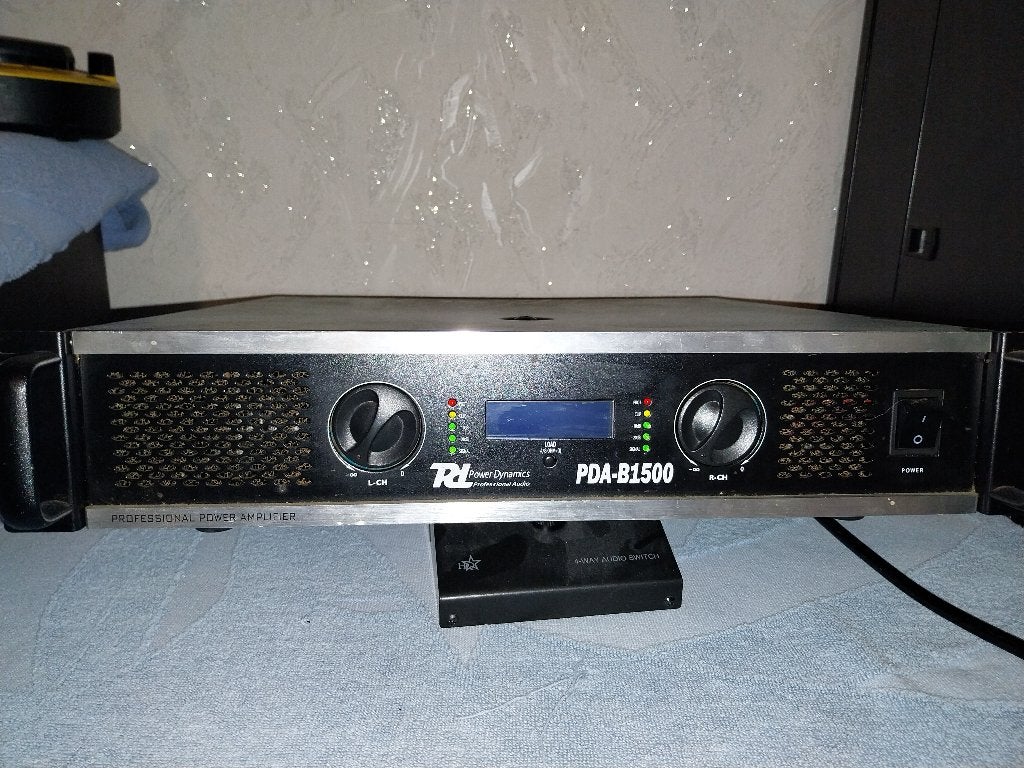 Power Dynamics PDA-B1500 Versterker, Gebruikt, 120 watt of meer, Stereo, Ophalen
