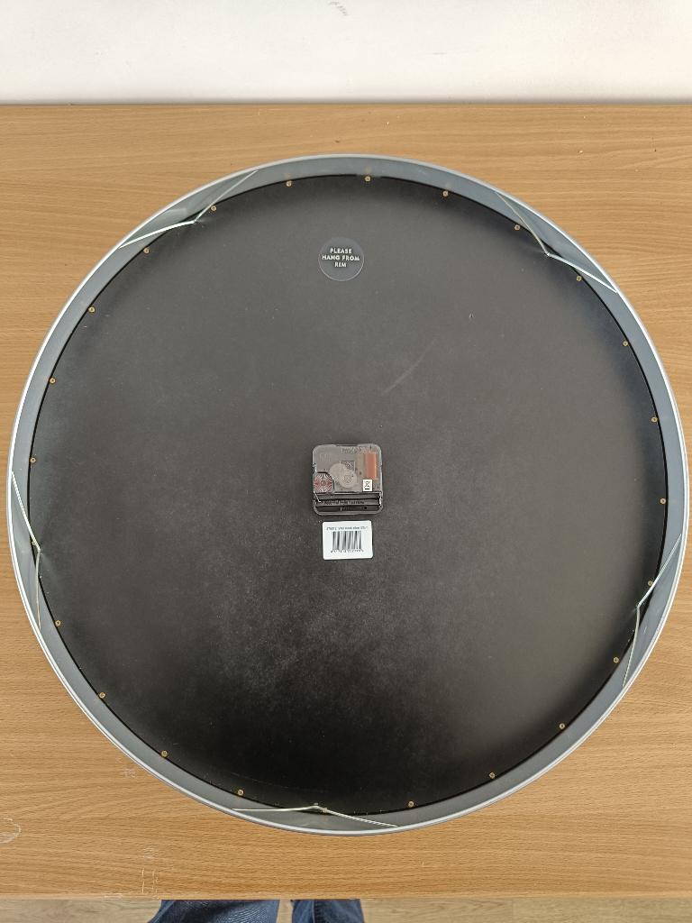 Riverdale Wandklok Camden | Zilver | 53cm, Ophalen of Verzenden, Nieuw, Analoog, Wandklok