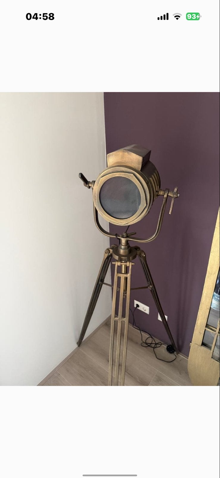 Studio Vloerlamp Light & Living Wilson ruw antiek nikkel, Ophalen, E27 (groot), Zo goed als nieuw, Metaal