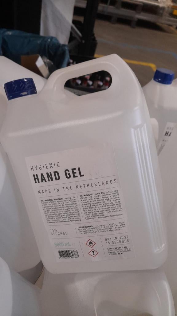 Handgel 5L., Sieraden, Tassen en Uiterlijk, Uiterlijk | Lichaamsverzorging, Ophalen of Verzenden, Nieuw, Overige typen