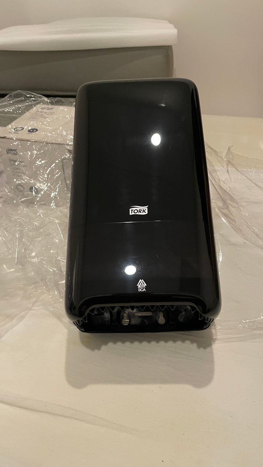 Toiletpapier dispenser merk Tork kleur zwart, Doe-het-zelf en Verbouw, Ophalen, Nieuw, Toilet