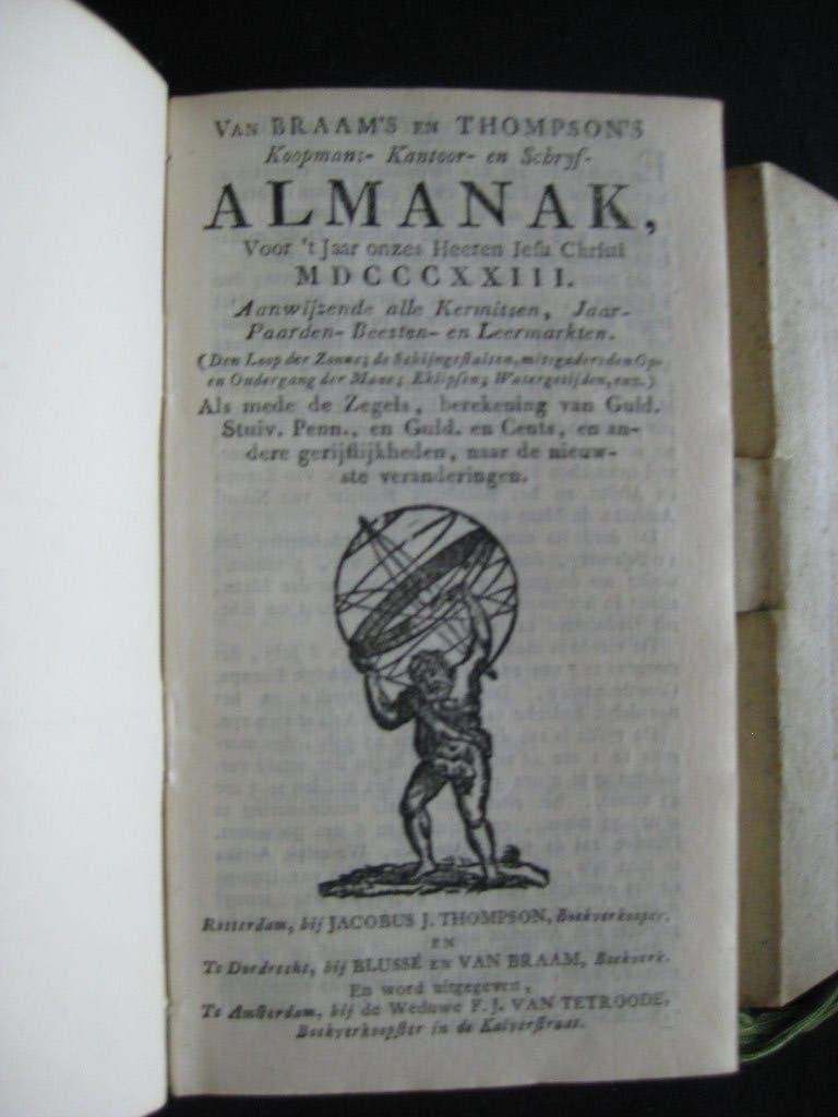 Braam's en Thompson's Almanak 1823, Antiek en Kunst, Ophalen of Verzenden
