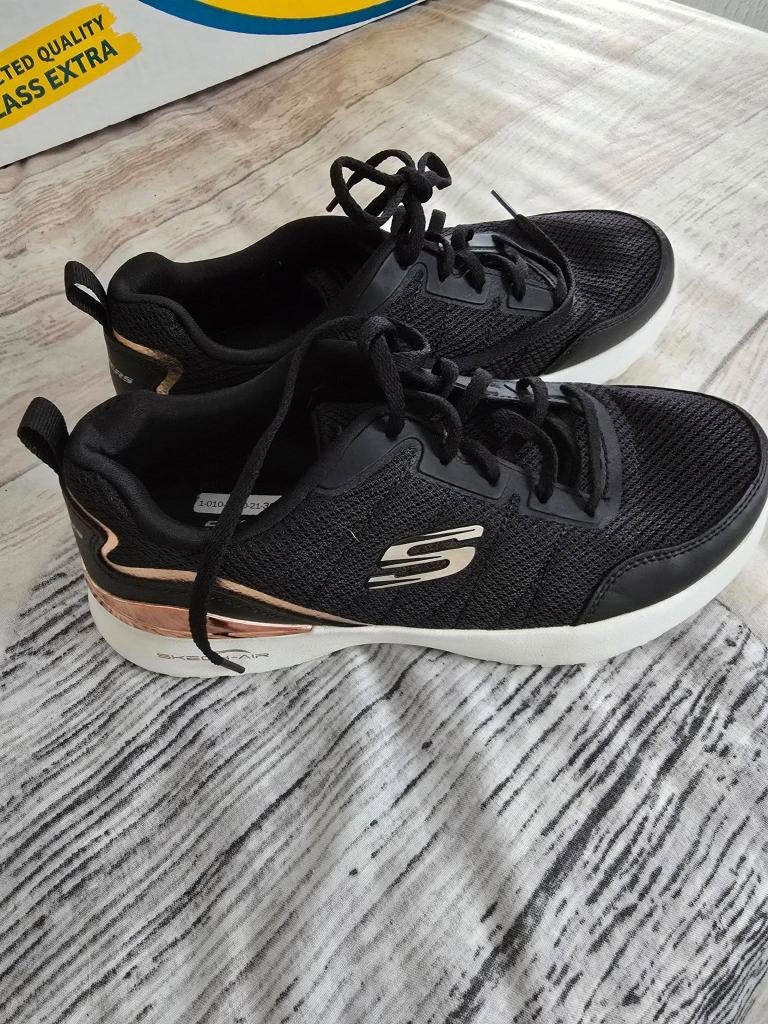 zwarte skechers maat 38    (d31, Ophalen of Verzenden, Zo goed als nieuw, Zwart, Sneakers of Gympen