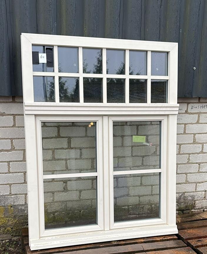 (64) Nieuw kunststof raamkozijn draai kiep incl glas, Doe-het-zelf en Verbouw, Kozijnen en Schuifpuien, Kunststof, Raamkozijn