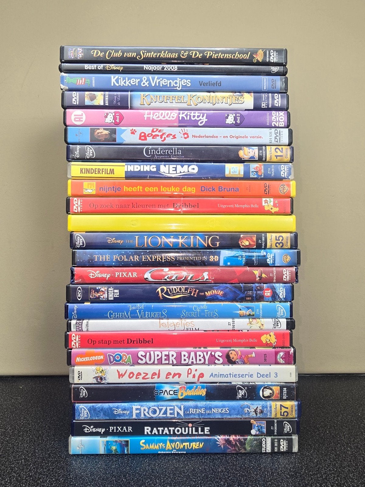 Grote collectie kinderfilms op DVD (Disney, Nijntje, Dora), Gebruikt, Verzamelbox, Alle leeftijden, Nederlands