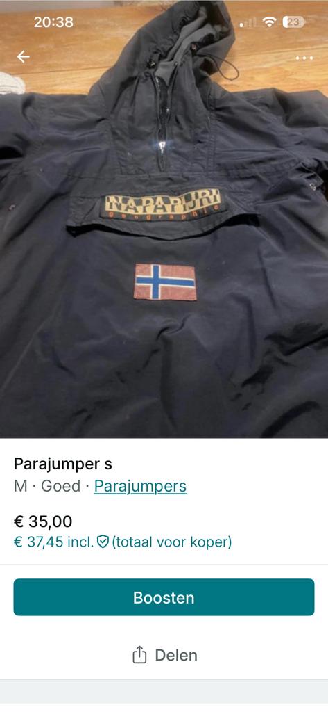 Napaiira jas s, Ophalen of Verzenden, Zo goed als nieuw