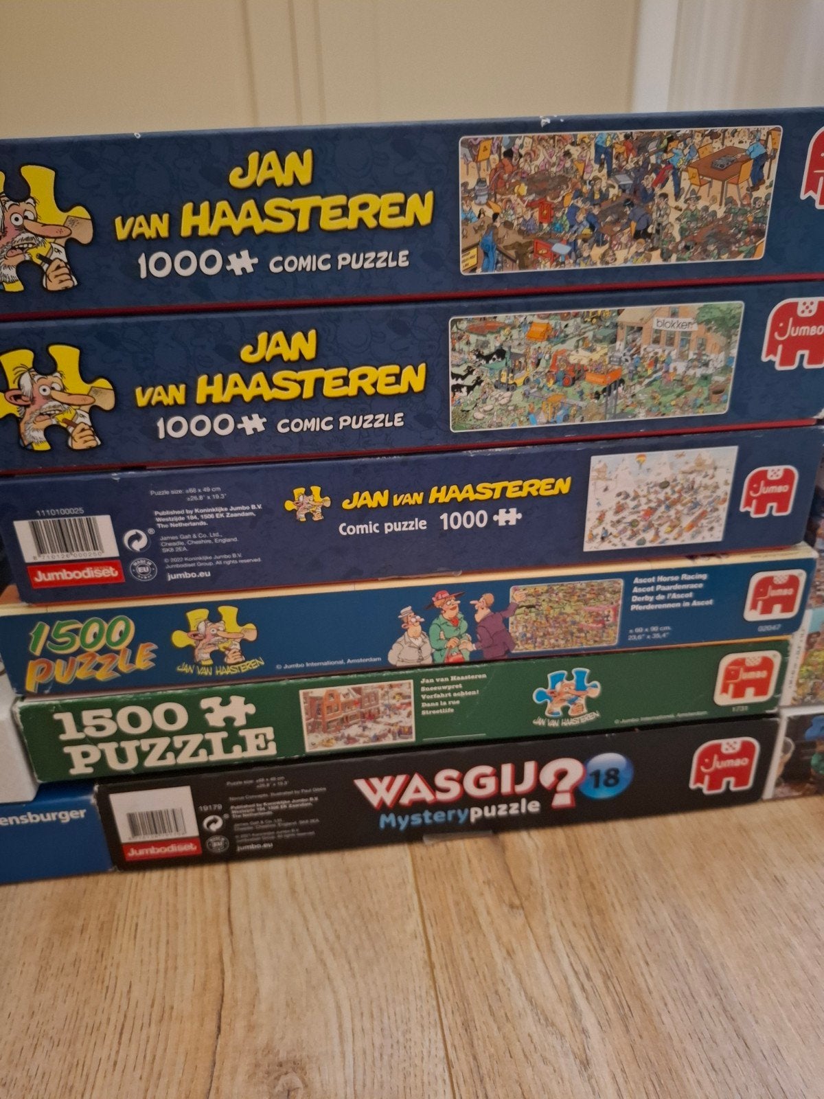 Jan van Haasteren, Wasgij, Marius van Dokkum, Hobby en Vrije tijd, Ophalen of Verzenden, 500 t/m 1500 stukjes, Zo goed als nieuw