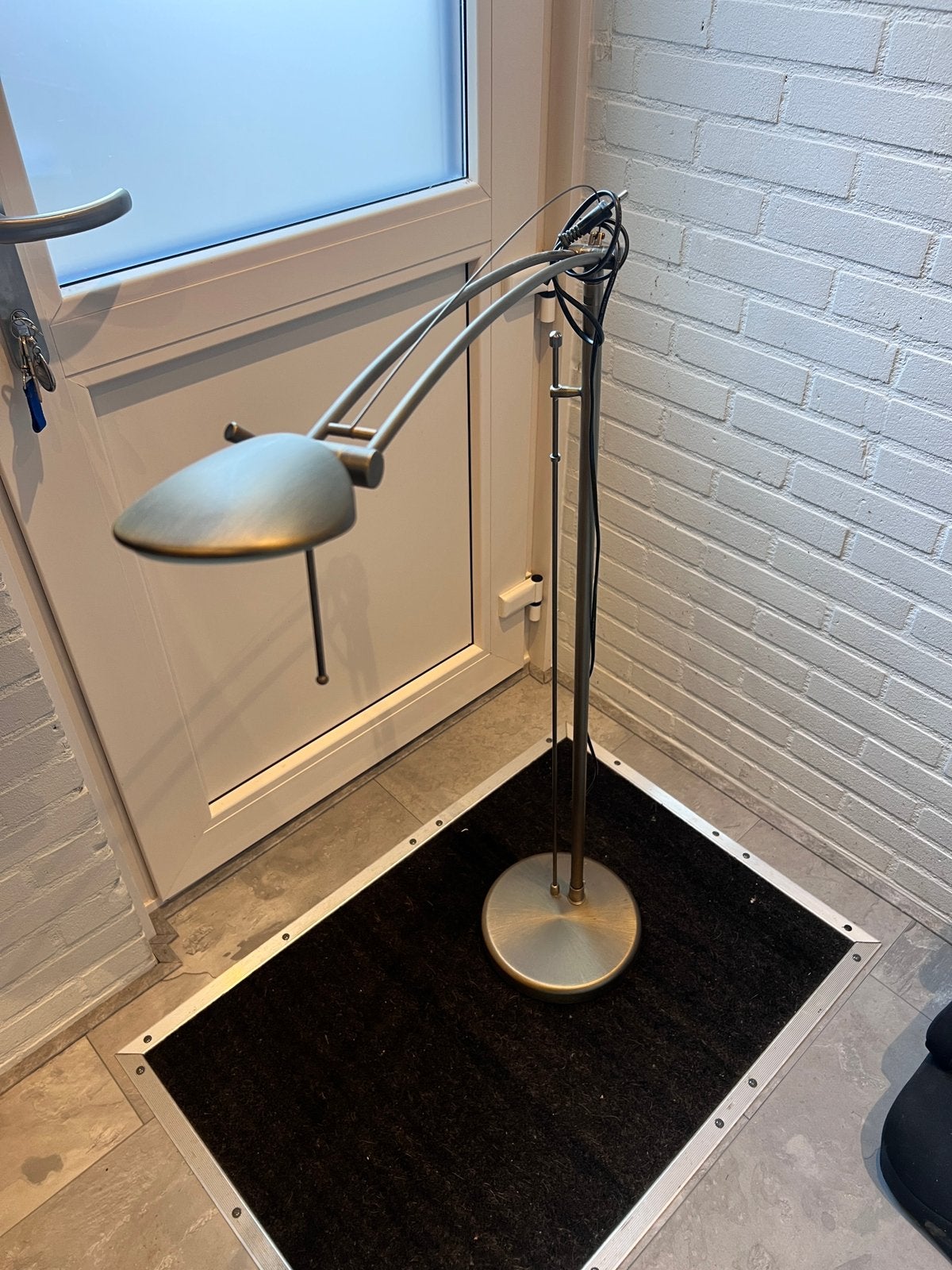 Klassieke Bronzen dimbare Vloerlamp / Leeslamp, Ophalen, Zo goed als nieuw, 150 tot 200 cm