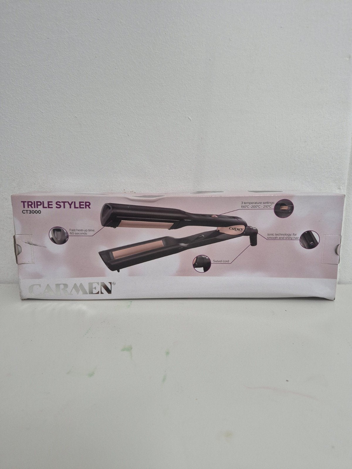 3 Nieuwe Carmen Triple Styler CT3000 Krultang, Sieraden, Tassen en Uiterlijk, Uiterlijk | Haarverzorging, Ophalen of Verzenden