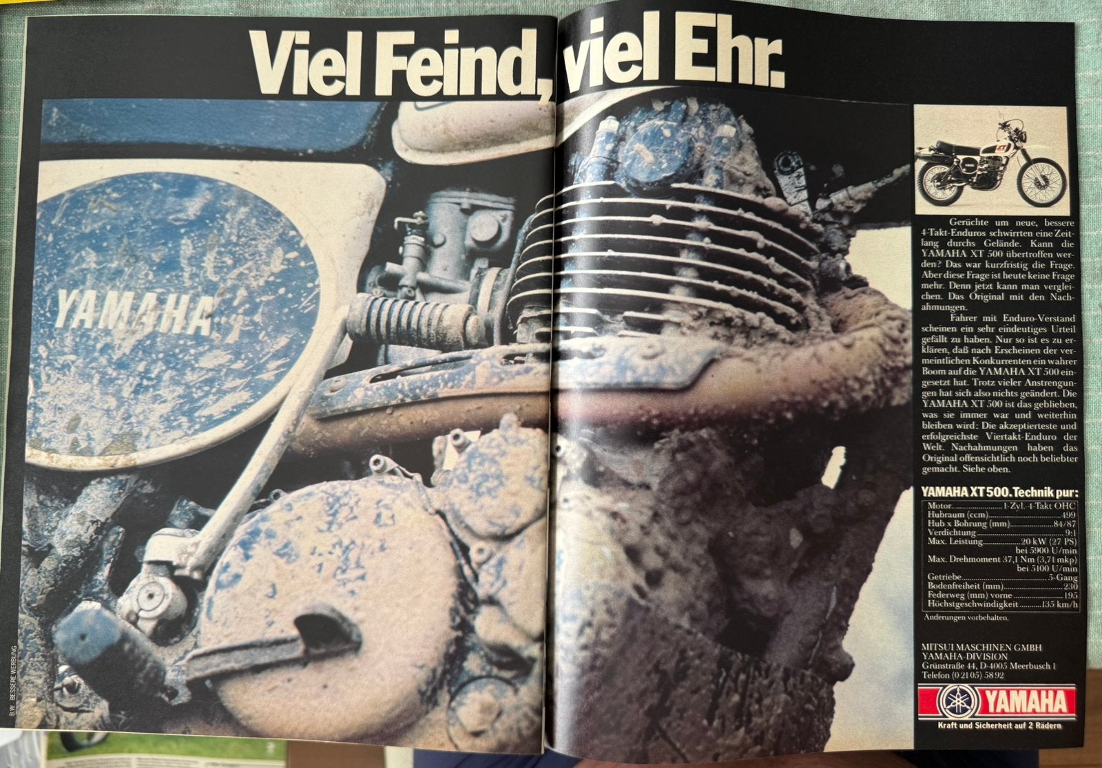 Advertentie 1979 Yamaha XT500, Verzenden, Zo goed als nieuw, Auto's
