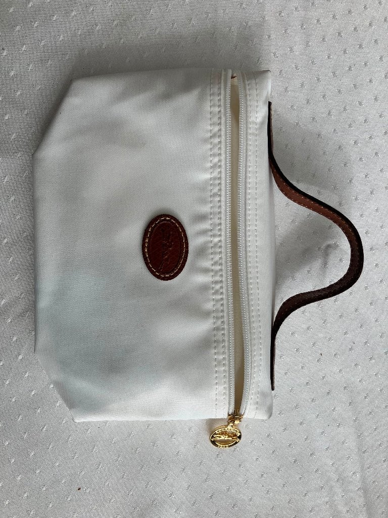 Longchamp make up tas/ cosmetische tas Wit, Gehele gezicht, Wit, Nieuw, Ophalen of Verzenden