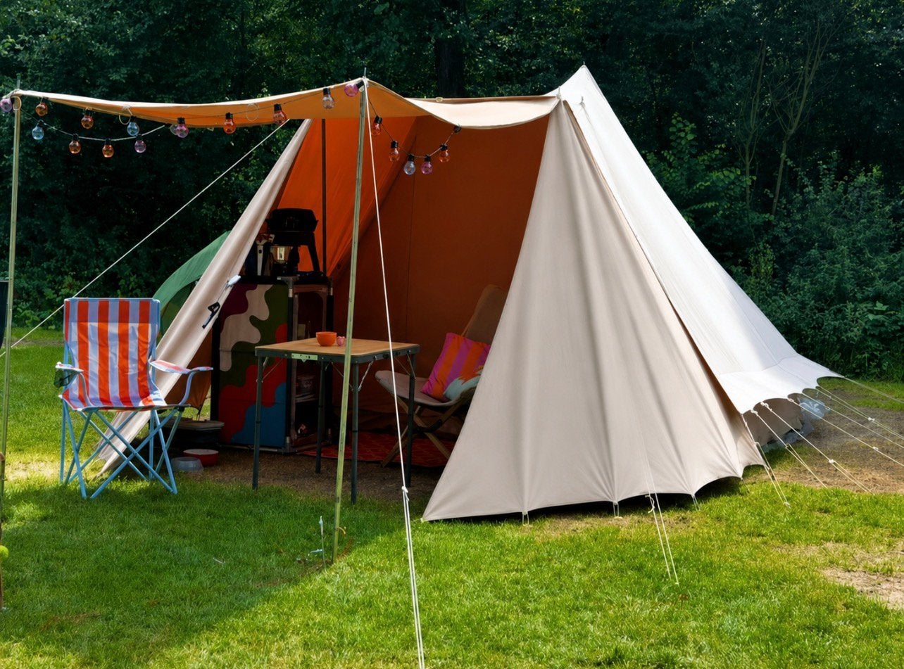 Piramide tent, katoen, Ophalen, Gebruikt, Tot en met 4
