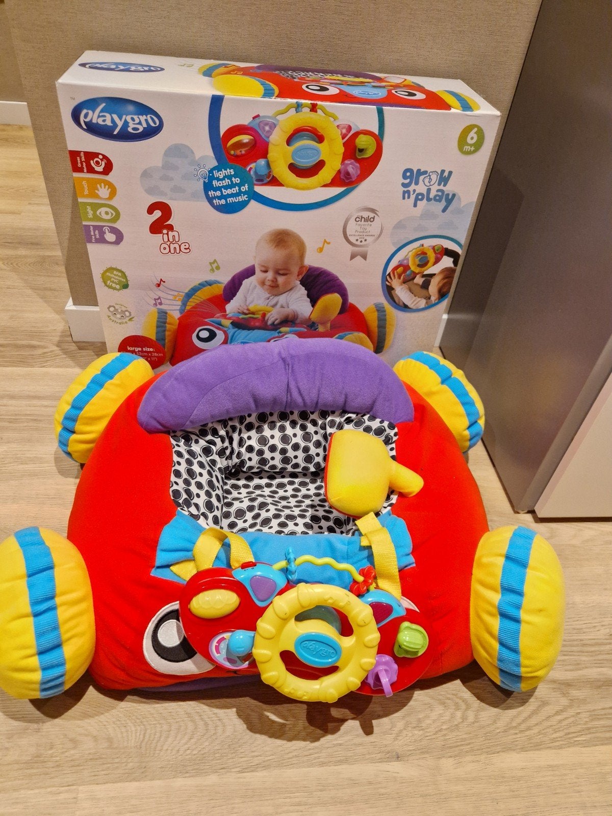 Playgro Grow 'n' Play Muziek & Licht Comfort Auto, Ophalen, Zo goed als nieuw, Auto, Met licht