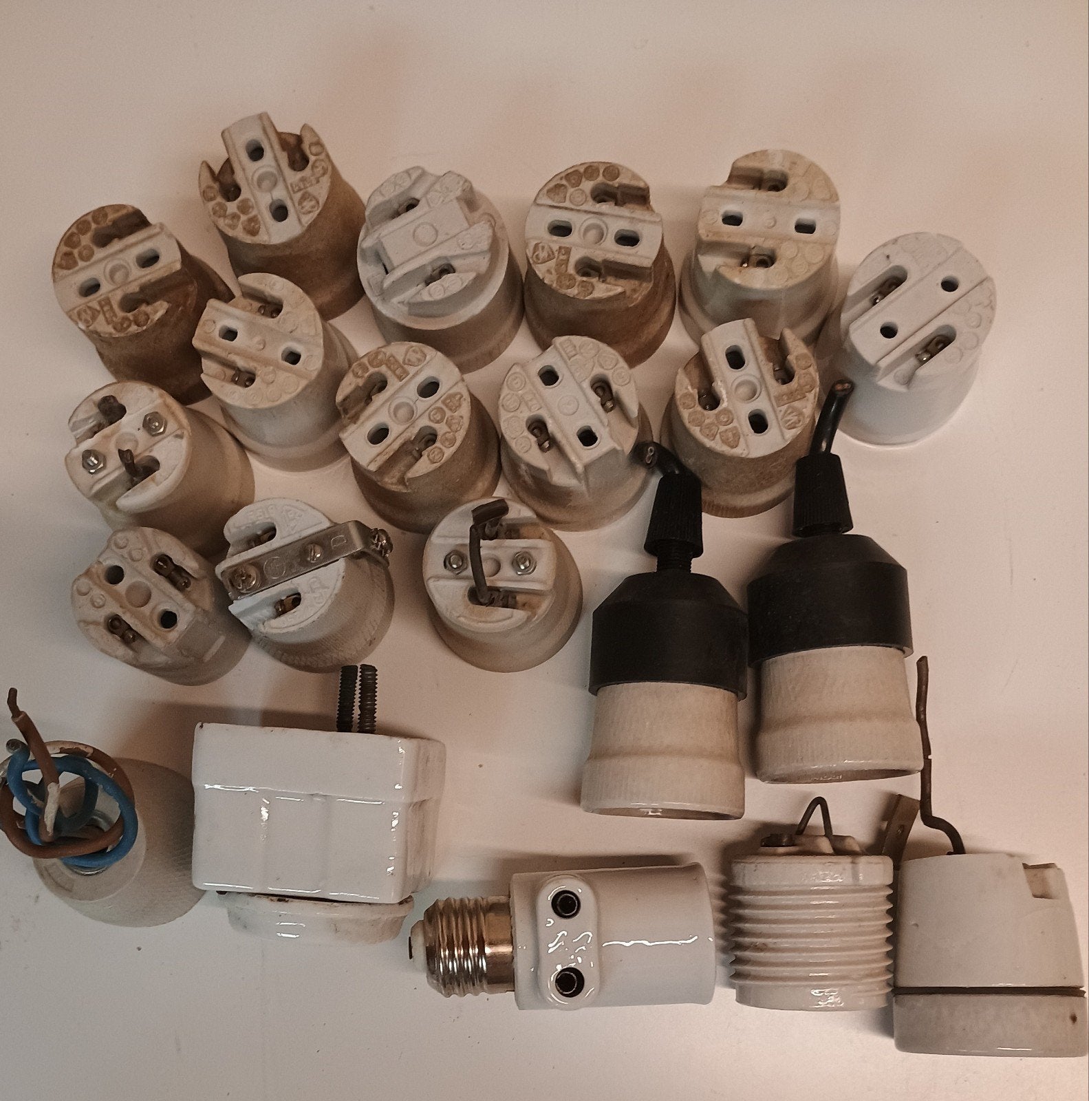 Vintage porseleinen lamp onderdelen, Antiek en Kunst, Antiek | Lampen, Ophalen of Verzenden