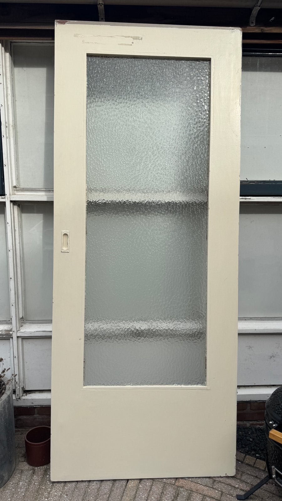 Binnen schuifdeur met glas, Doe-het-zelf en Verbouw, Deuren en Horren, Binnendeur, Ophalen of Verzenden, Schuifdeur, 200 tot 215 cm
