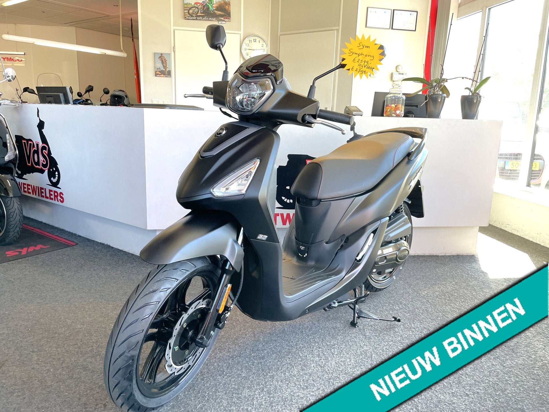 SYM Symphony 25-45km EURO5+ NIEUW BETAAL met in3, Fietsen en Brommers, Overige modellen, 49 cc, S, Benzine