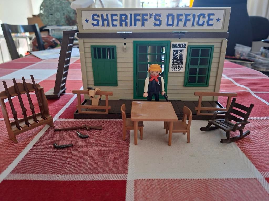 Playmobil Vintage 3423 Western Sheriff's Office 1984 Complee, Kinderen en Baby's, Speelgoed | Playmobil, Gebruikt, Complete set