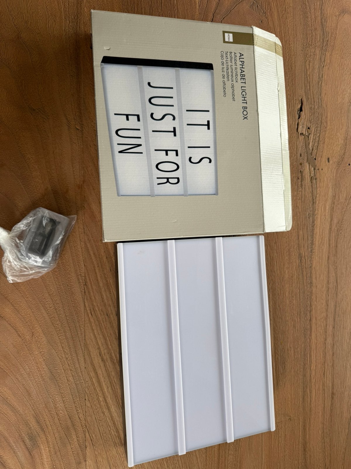 Lichtbox inclusief letters, Ophalen, Zo goed als nieuw