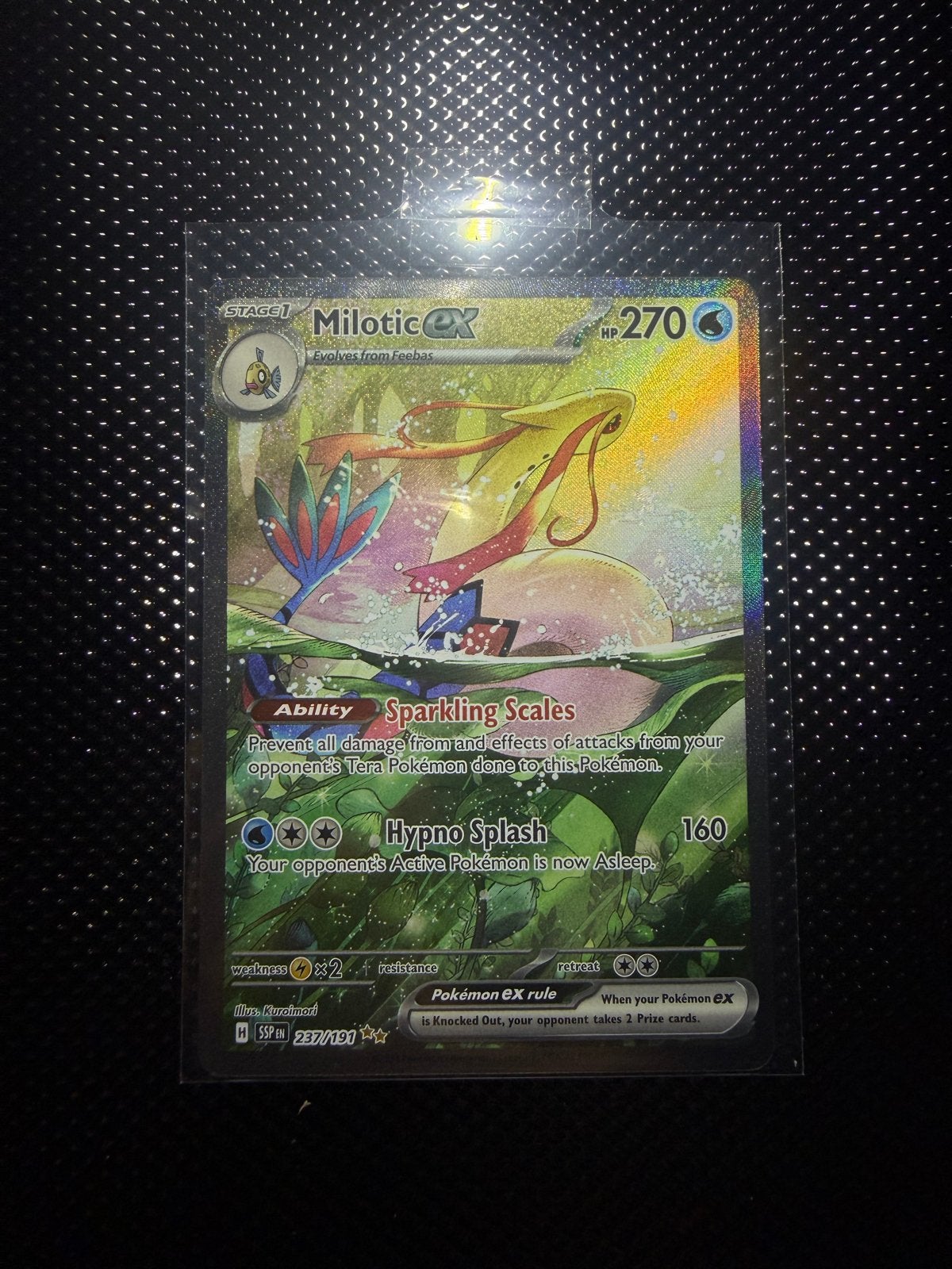 Milotic ex 237/197 Pokémon Kaart, Ophalen of Verzenden, Zo goed als nieuw, Losse kaart, Foil