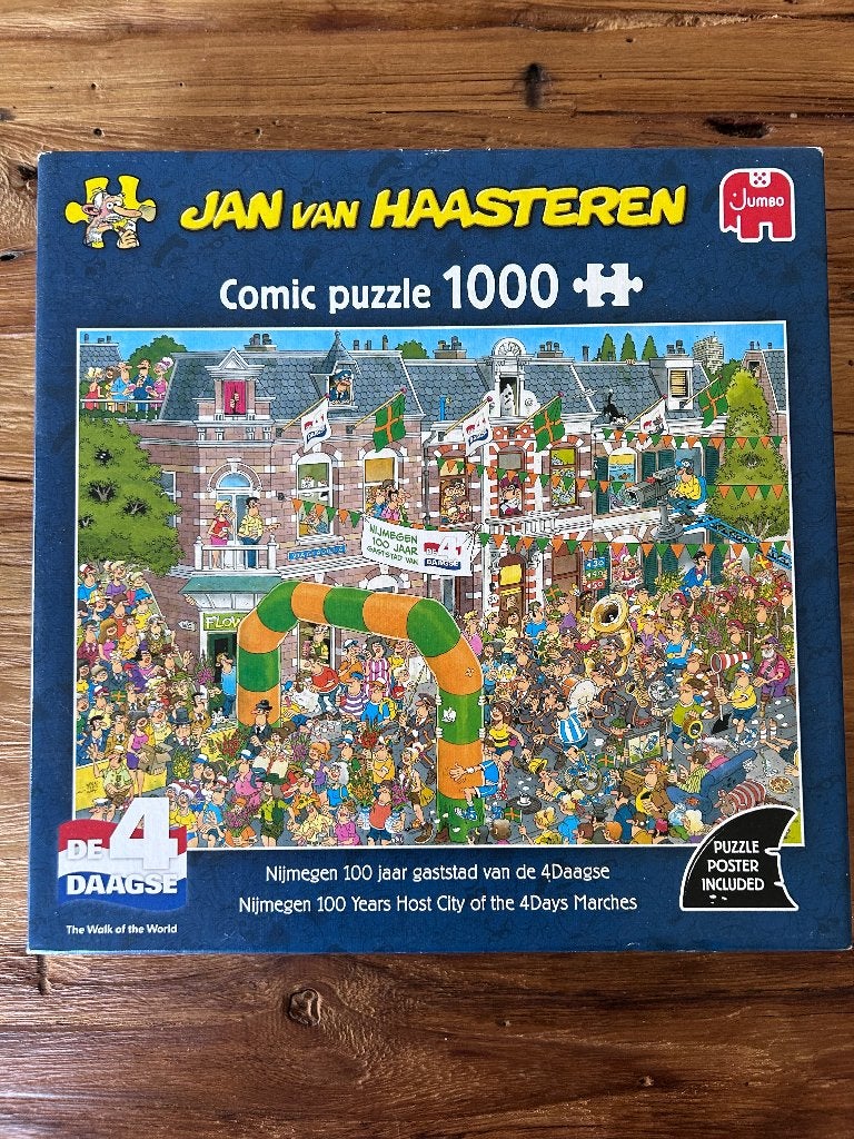 Jan van Haasteren puzzel, 1000 stukjes., Ophalen, 500 t/m 1500 stukjes, Zo goed als nieuw, Legpuzzel