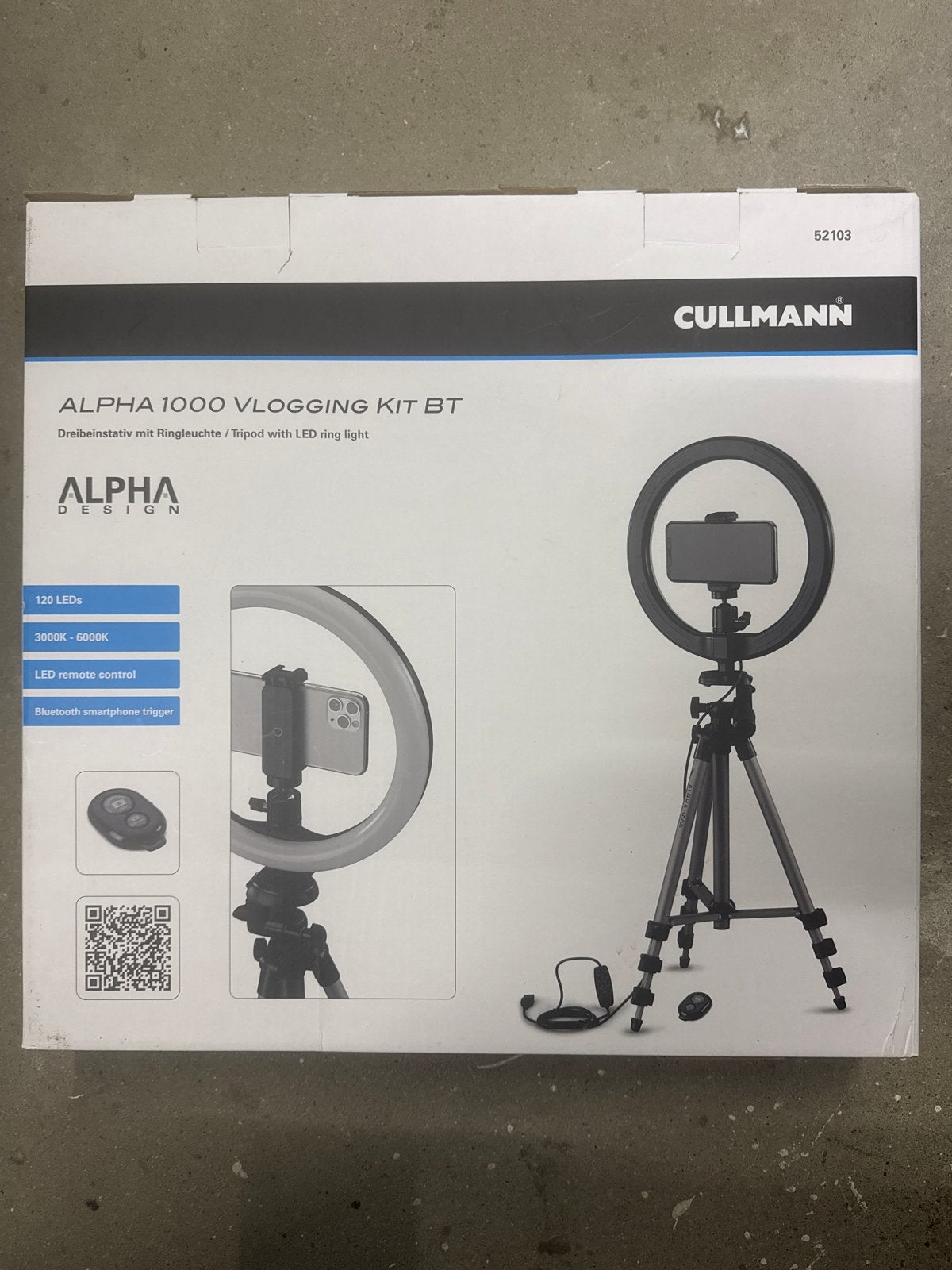 Cullmann Alpha 1000 Vlogging Kit BT met Ringlicht en Statief, Overige merken, Ringlicht, Ophalen of Verzenden, Zo goed als nieuw