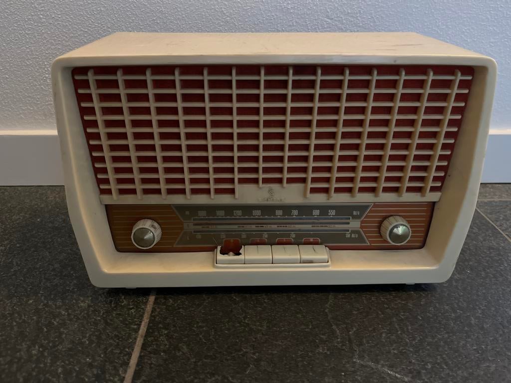 Siemens Kleinsuper RA 201 L radio (1958) - voor onderdelen, Audio, Tv en Foto, Radio's, Ophalen of Verzenden, Niet werkend, Radio