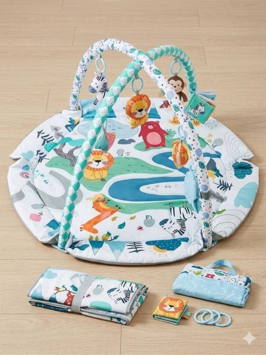 Eco Toys Speelkleed met Dierenprints en Speelbogen, Ophalen of Verzenden, Zo goed als nieuw, Speelkleed