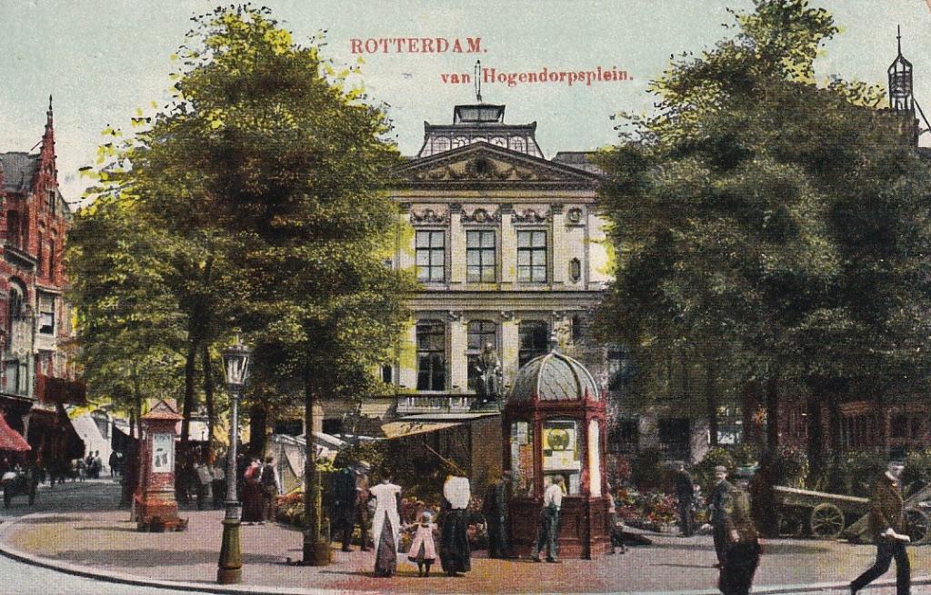 719X Rotterdam van Hogendorpplein kiosk, Ophalen of Verzenden, Voor 1920, Gelopen, Zuid-Holland