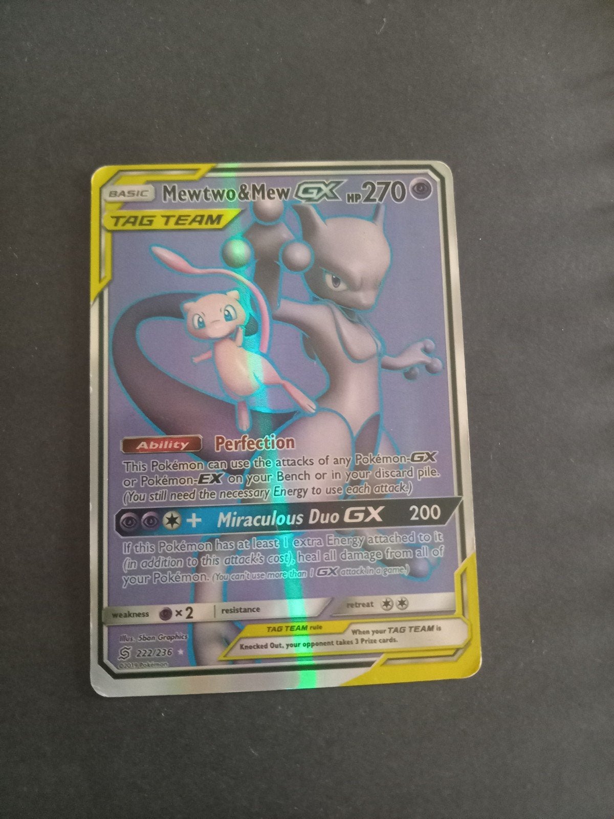 Mewtwo & Mew GX TAG TEAM Pokémon kaart - Perfecte staat, Ophalen of Verzenden