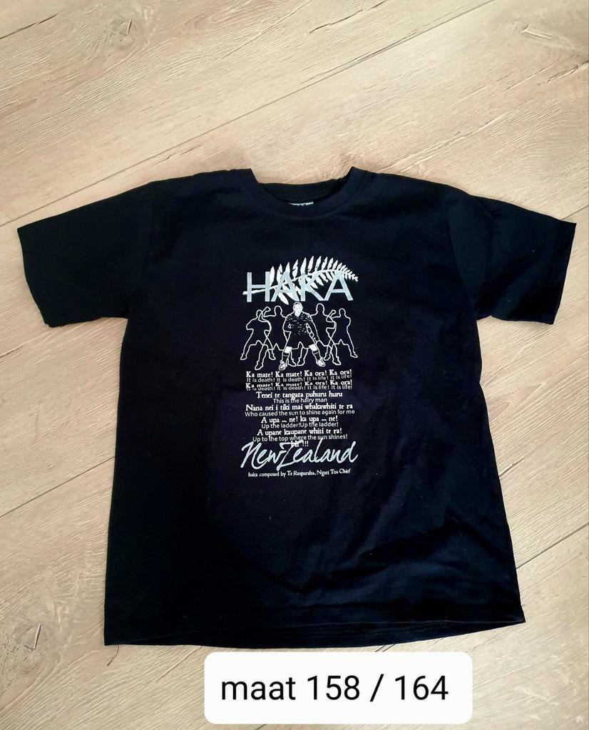 Shirt zwart New zeeland haka, Ophalen of Verzenden, Nieuw, Jongen of Meisje, Shirt of Longsleeve