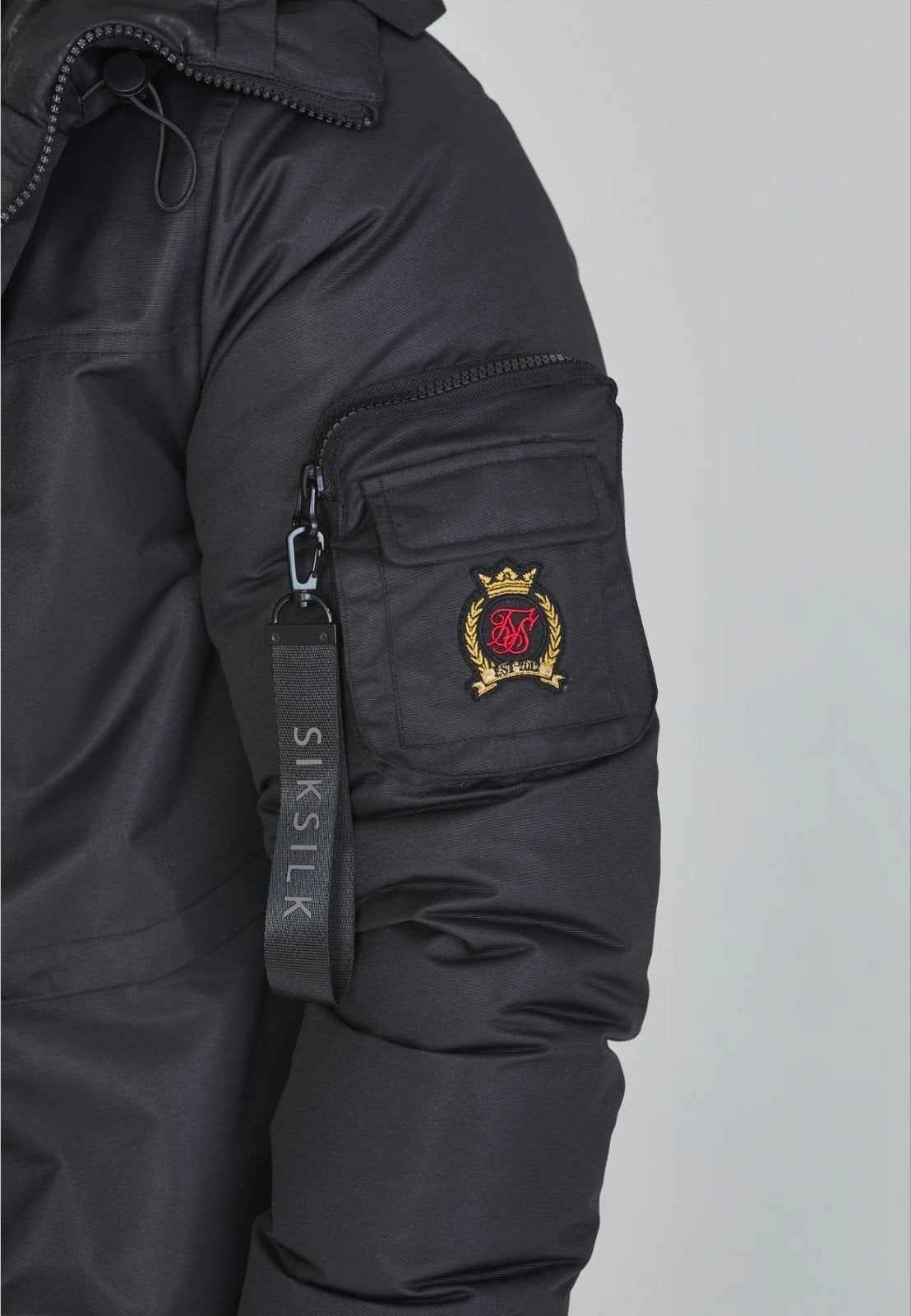SikSilk Bomber Winterjas Zwart Maat XXL - Nieuw met kaartjes, Ophalen, SikSilk, Zwart, Nieuw