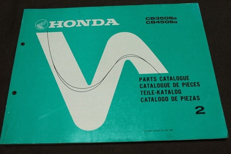 Honda CB350S CB450S 1987 motorcycle parts catalogue CB350Sg, Ophalen of Verzenden, Honda