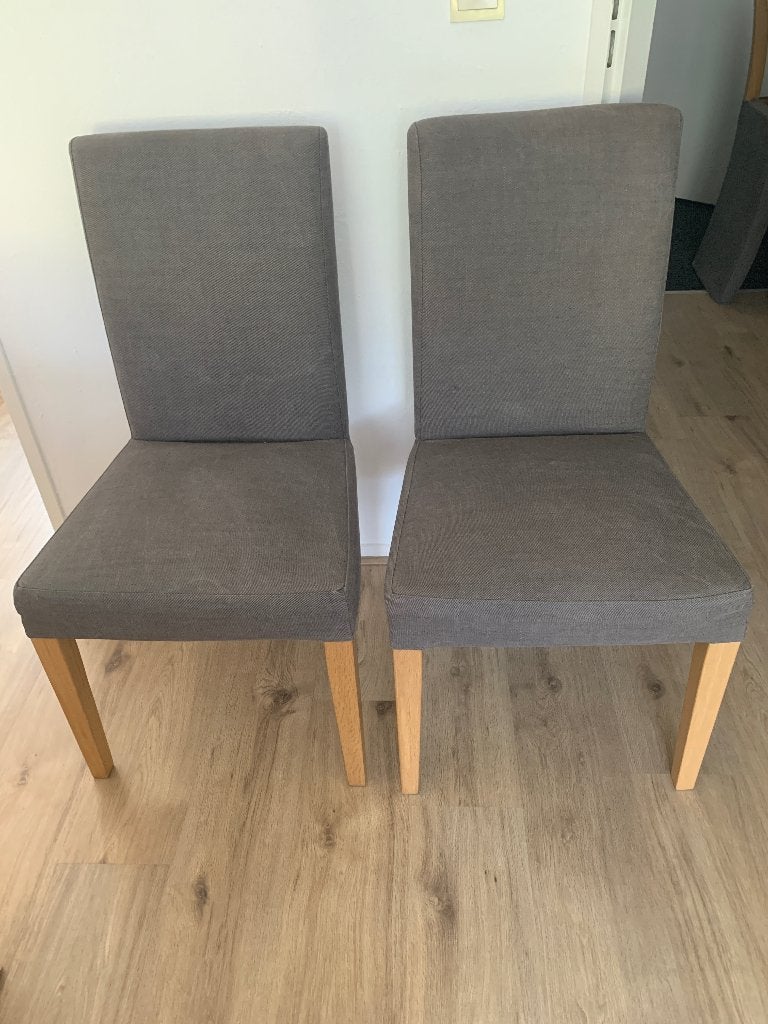 Eetkamer stoelen, Ophalen, Gebruikt, Stof, Grijs