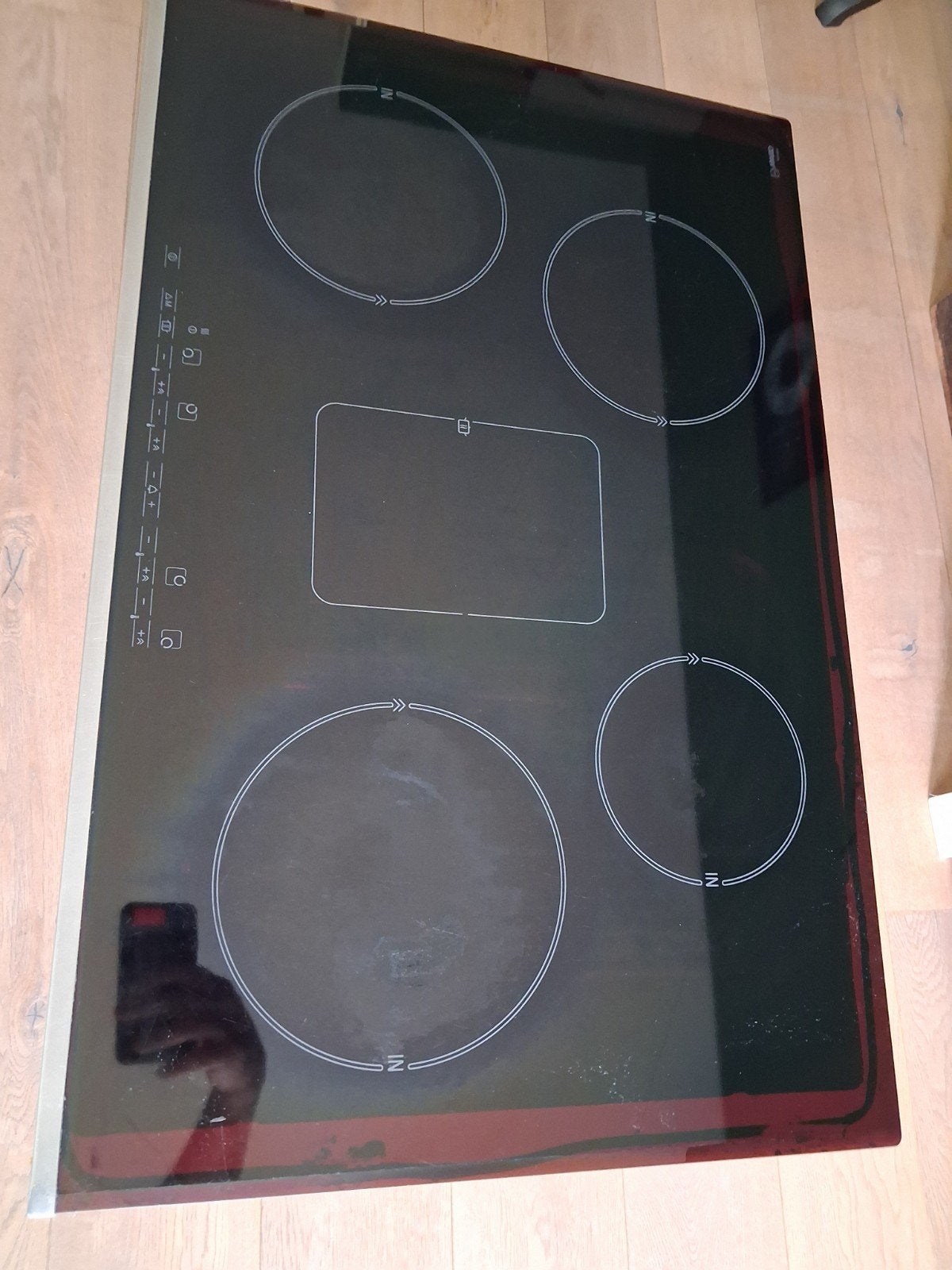 Inductie kookplaat met 4 zones en flexibele zone, Witgoed en Apparatuur, Kookplaten, Gebruikt, Inbouw, Inductie, 4 kookzones