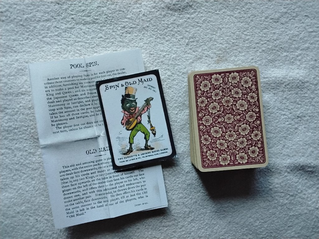 Spin and Old Maid playing cards, Verzamelen, Ophalen of Verzenden, Gebruikt, Speelkaart(en)