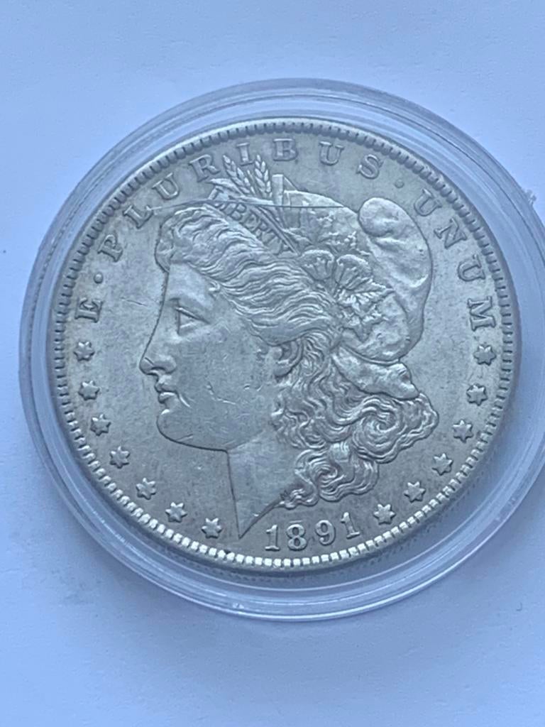 Zilveren morgan dollar 1891s San Franscisco, Ophalen of Verzenden, Noord-Amerika